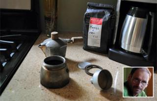 Christian Franken and his coffee pot