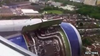 Engine of the affected BA flight