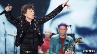 The Rolling Stones performing in Chicago on 28 May