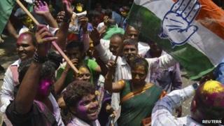 Political activists of the Congress Party