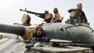 Syrian government troops in Qusair