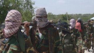 Al-Shabab militants -archive shot 2012