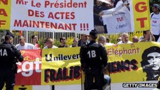French protesters