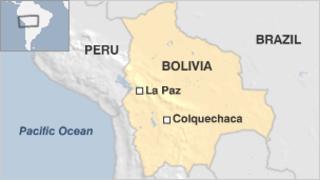 Map of Bolivia