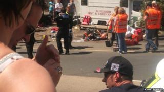 tt isle man crash spectator injured senior friday seriously flagged caption ten race were after red