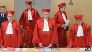 Judges at the German Constitutional Court in Karlsruhe