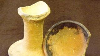 Saxon oil lamps, found at Northampton Castle