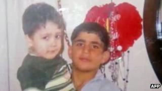 A image grab taken from a video from the Aleppo Media Centre on purportedly shows a picture of Mohammed Qataa