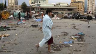 Protester in Taksim Square, Istanbul