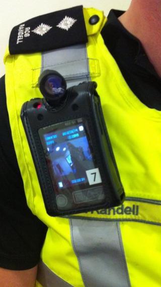 One of the new body cameras