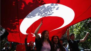 Protesters in Gezi park
