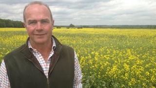Farmer Stuart Meeson in Lincolnshire