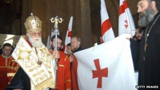 Patriarch Ilia II, the head of Georgia's Orthodox church