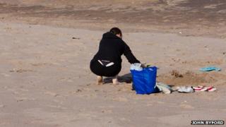 Woman on the beach
