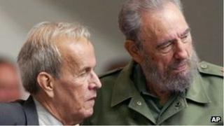 Ricardo Alarcon (left) and Fidel Castro in 2005
