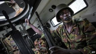 Kenyan soldier in Kismayo