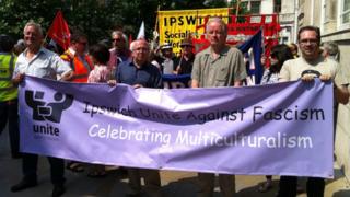 Ipswich Unite Against Fascism march