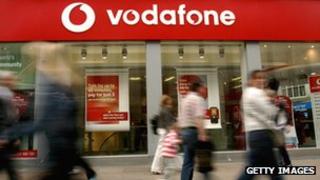 Vodafone store in the UK