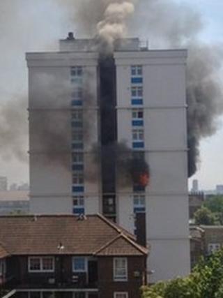 Scene of the fire