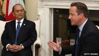 Thein Sein and David Cameron (15 July 2013)