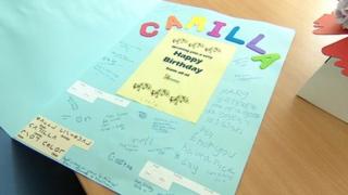 Birthday card for the Duchess of Cornwall by students of the West of England School and College