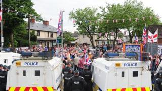 Orange Order protest Crumlin Road
