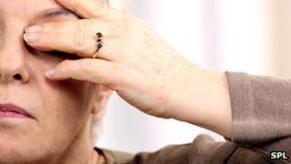 Woman with a headache