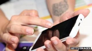 Person using a phone