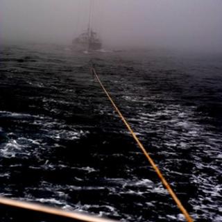 The ship was spotted floating out of thick fog near Downings harbour in County Donegal