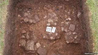 A trench from the dig