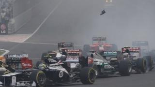 The race start