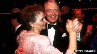File photo of Berthold Beitz and his wife