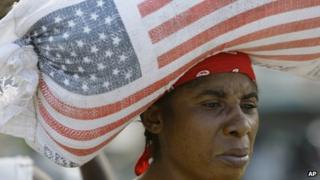 A woman in Haiti