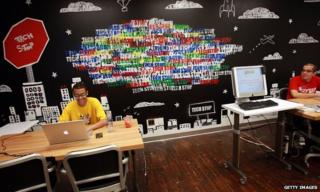 Техническая остановка в нью-йоркском офисе Google