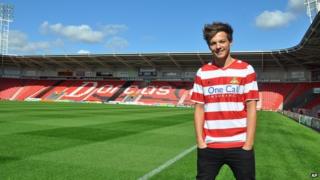 Louis at Doncaster Rovers ground