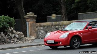 Car collision in largs