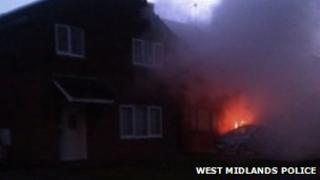 Speedwell Road house on fire