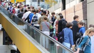 Passenger entering Gatwick Airport