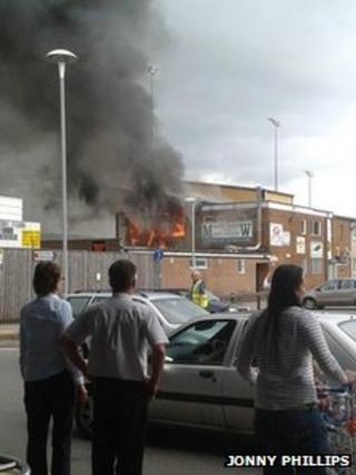 Fire at Maesteg rugby club