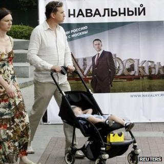 Pro-Navalny poster in Moscow, 5 Jul 13