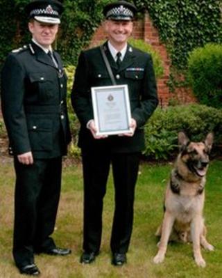 Kaiser, PC Andy Kemp and Chief Constable Stephen Kavanagh