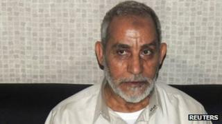 Muslim Brotherhood leader Mohammed Badie after his arrest