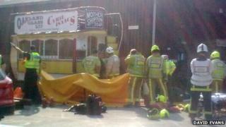 Scene of tram accident