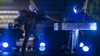 Neil Tennant and Chris Lowe of Pet Shop Boys perform on stage on June 23, 2013 in Tel Aviv, Israel