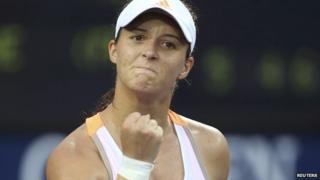 Laura Robson celebrating at the US Open