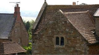 Houses with Collyweston slate