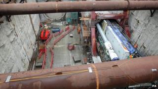 Crossrail construction work