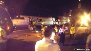 Emergency landing at Newquay Airport. Pic: Dynargh Design
