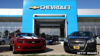 Chevrolet showroom in the US