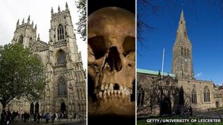 York Minster, Richard III's skull, Leicester Cathedral